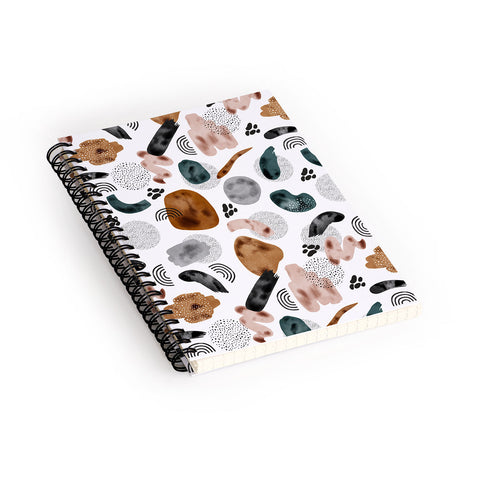 Marta Barragan Camarasa Modern shapes and points Spiral Notebook
