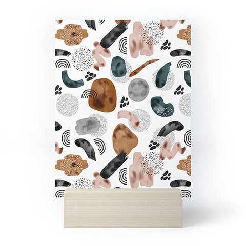 Marta Barragan Camarasa Modern shapes and points Mini Art Print