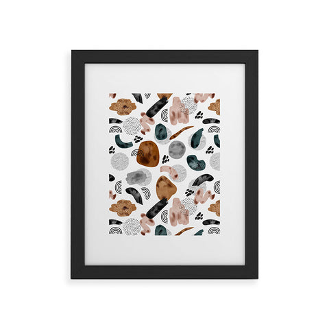 Marta Barragan Camarasa Modern shapes and points Framed Art Print