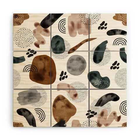 Marta Barragan Camarasa Modern shapes and points Wood Wall Mural
