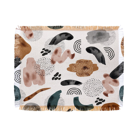 Marta Barragan Camarasa Modern shapes and points Throw Blanket