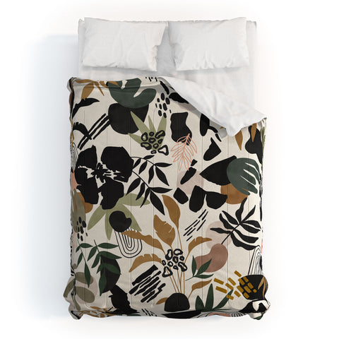 Marta Barragan Camarasa Modern simple jungle 50 Comforter