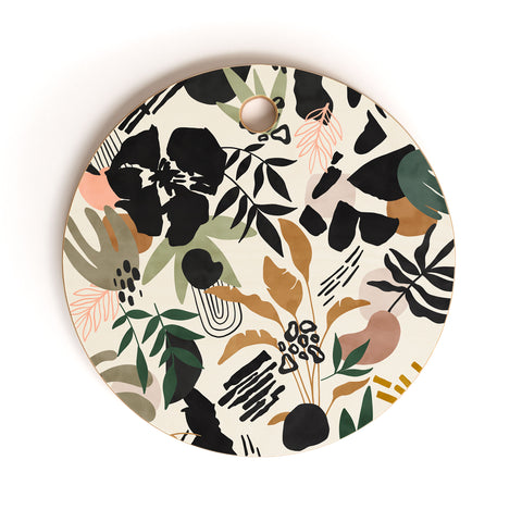 Marta Barragan Camarasa Modern simple jungle 50 Cutting Board Round