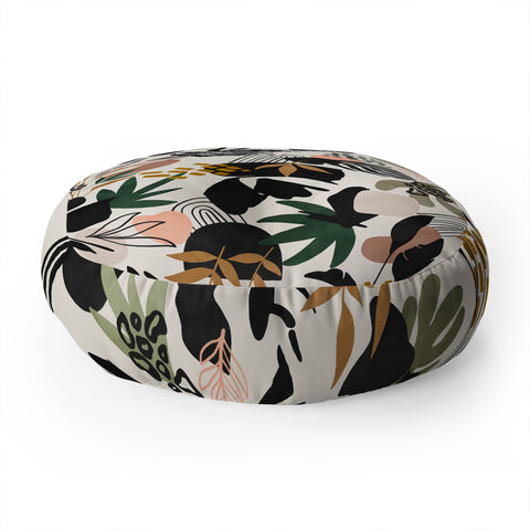 Marta Barragan Camarasa Modern simple jungle 50 Floor Pillow Round