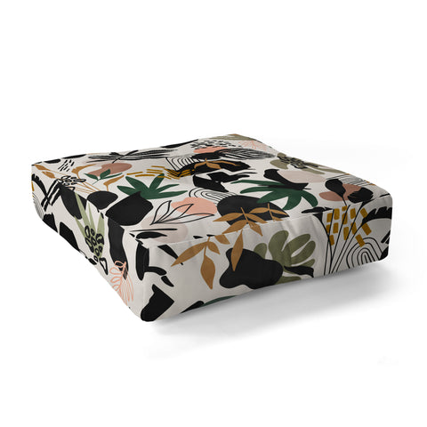 Marta Barragan Camarasa Modern simple jungle 50 Floor Pillow Square