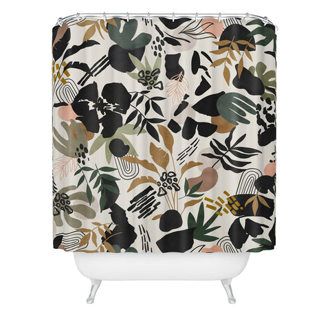 Marta Barragan Camarasa Modern simple jungle 50 Shower Curtain