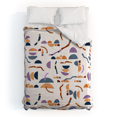 Marta Barragan Camarasa Modern simple shapes pattern Comforter