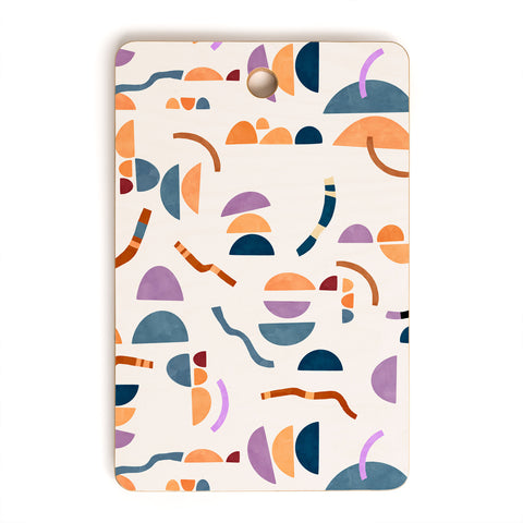 Marta Barragan Camarasa Modern simple shapes pattern Cutting Board Rectangle