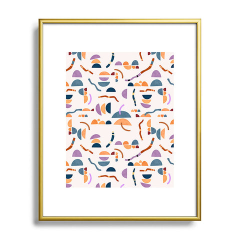 Marta Barragan Camarasa Modern simple shapes pattern Metal Framed Art Print