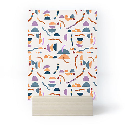 Marta Barragan Camarasa Modern simple shapes pattern Mini Art Print