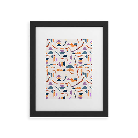 Marta Barragan Camarasa Modern simple shapes pattern Framed Art Print