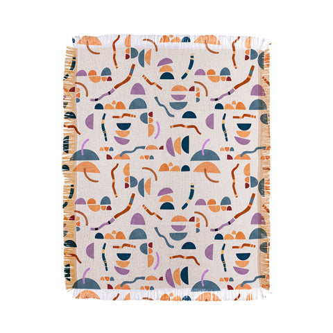 Marta Barragan Camarasa Modern simple shapes pattern Throw Blanket