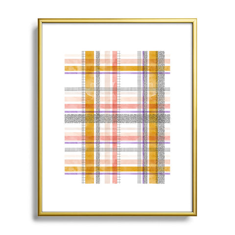 Marta Barragan Camarasa Modern tartan 22 Metal Framed Art Print