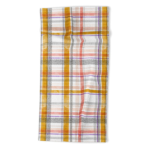 Marta Barragan Camarasa Modern tartan 22 Beach Towel