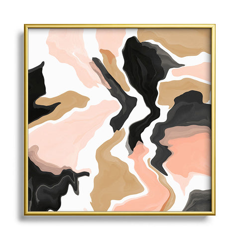 Marta Barragan Camarasa Modern terrazzo detail 36 Square Metal Framed Art Print