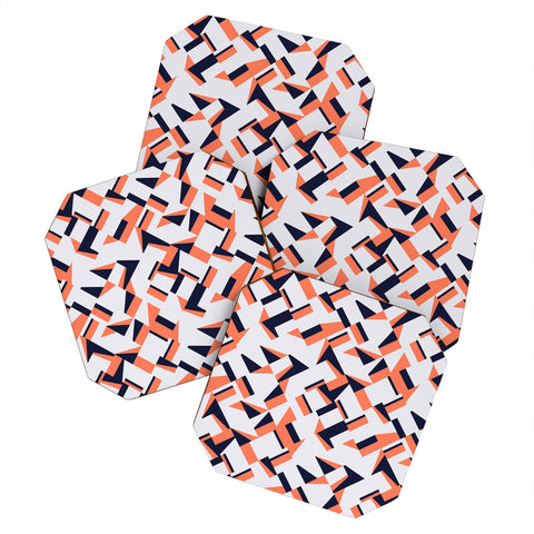 Marta Barragan Camarasa Modern tile geometric Coaster Set