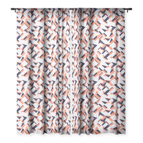 Marta Barragan Camarasa Modern tile geometric Sheer Window Curtain