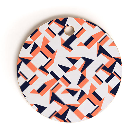 Marta Barragan Camarasa Modern tile geometric Cutting Board Round