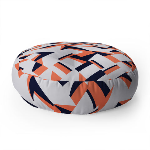 Marta Barragan Camarasa Modern tile geometric Floor Pillow Round
