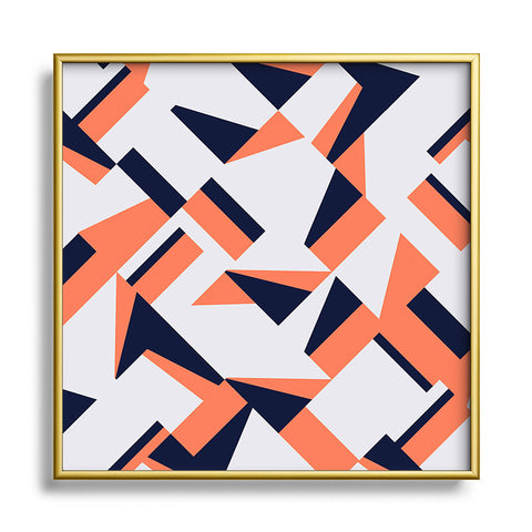 Marta Barragan Camarasa Modern tile geometric Square Metal Framed Art Print
