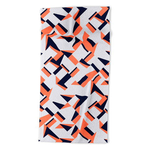 Marta Barragan Camarasa Modern tile geometric Beach Towel