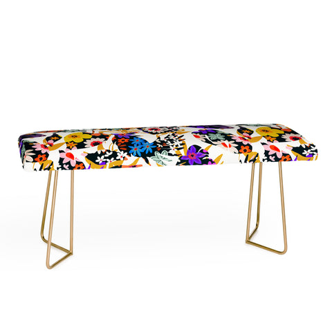 Marta Barragan Camarasa Modern tropical floral Bench