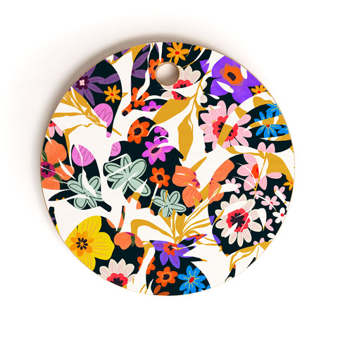 Marta Barragan Camarasa Modern tropical floral Cutting Board Round