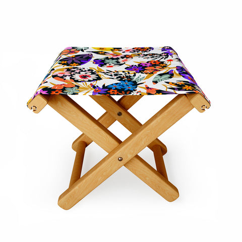 Marta Barragan Camarasa Modern tropical floral Folding Stool