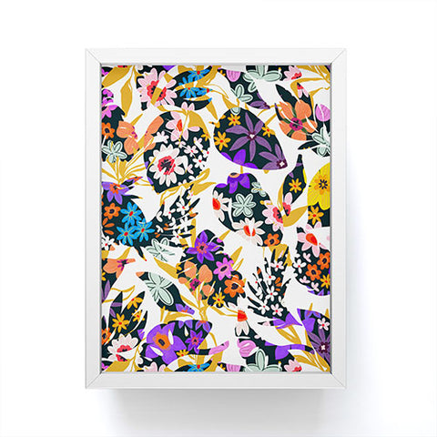Marta Barragan Camarasa Modern tropical floral Framed Mini Art Print