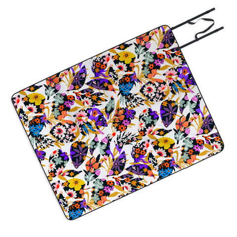 Marta Barragan Camarasa Modern tropical floral Picnic Blanket