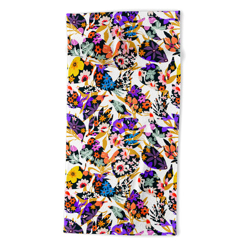 Marta Barragan Camarasa Modern tropical floral Beach Towel