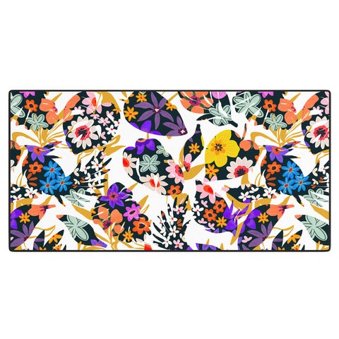 Marta Barragan Camarasa Modern tropical floral Desk Mat