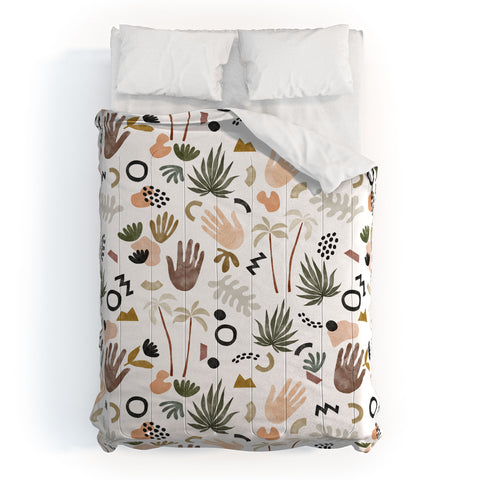 Marta Barragan Camarasa Modern tropical shapes Comforter