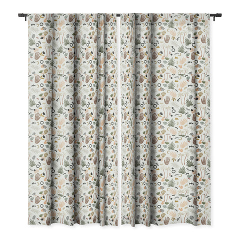 Marta Barragan Camarasa Modern tropical shapes Blackout Window Curtain