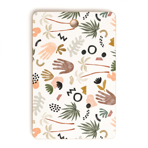 Marta Barragan Camarasa Modern tropical shapes Cutting Board Rectangle