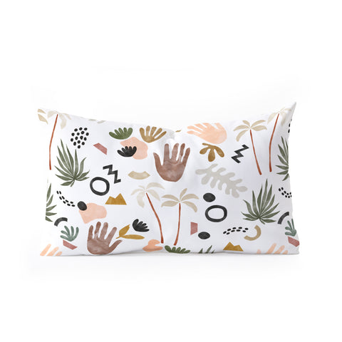 Marta Barragan Camarasa Modern tropical shapes Oblong Throw Pillow