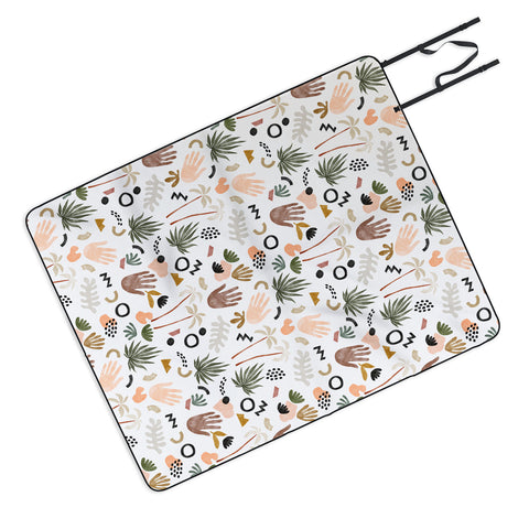 Marta Barragan Camarasa Modern tropical shapes Picnic Blanket