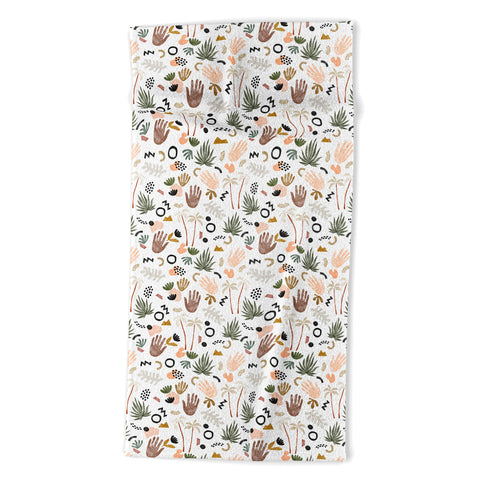 Marta Barragan Camarasa Modern tropical shapes Beach Towel