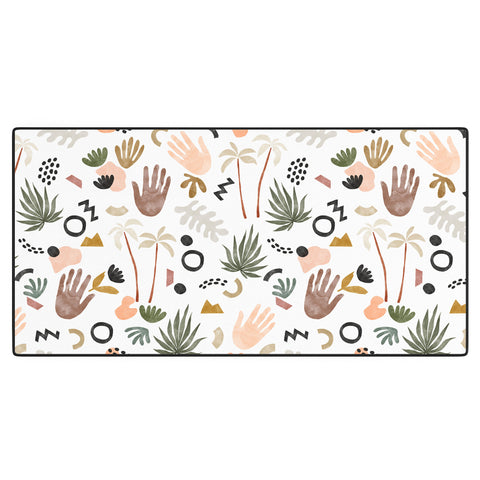 Marta Barragan Camarasa Modern tropical shapes Desk Mat