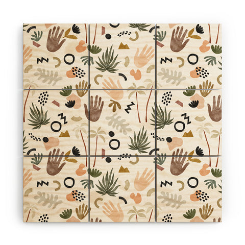 Marta Barragan Camarasa Modern tropical shapes Wood Wall Mural