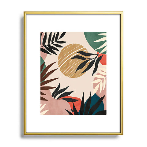 Marta Barragan Camarasa Modern tropical sunrise G Metal Framed Art Print