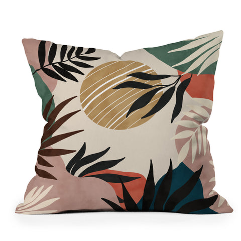 Marta Barragan Camarasa Modern tropical sunrise G Throw Pillow