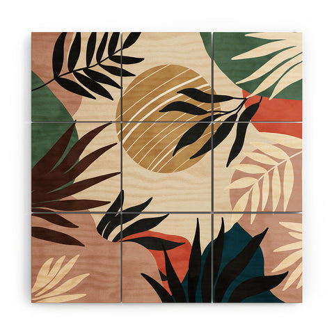 Marta Barragan Camarasa Modern tropical sunrise G Wood Wall Mural