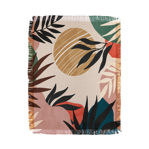 Marta Barragan Camarasa Modern tropical sunrise G Throw Blanket