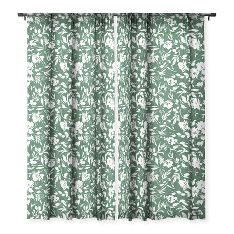 Marta Barragan Camarasa Monochrome wild garden Sheer Window Curtain