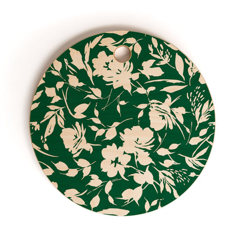 Marta Barragan Camarasa Monochrome wild garden Cutting Board Round