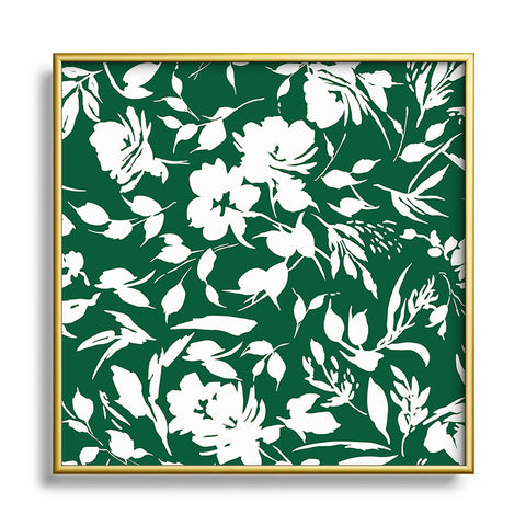 Marta Barragan Camarasa Monochrome wild garden Square Metal Framed Art Print