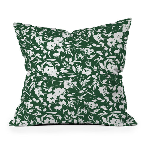 Marta Barragan Camarasa Monochrome wild garden Throw Pillow