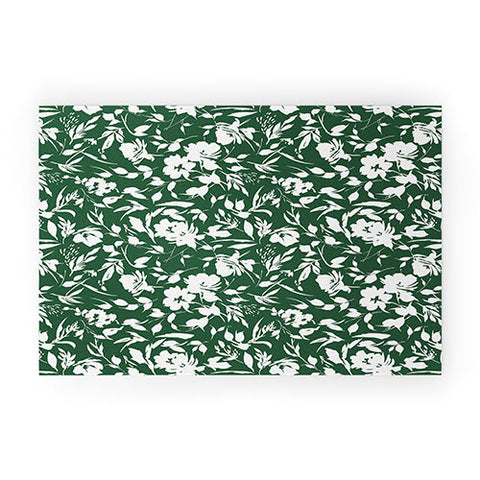 Marta Barragan Camarasa Monochrome wild garden Welcome Mat