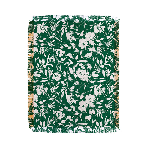 Marta Barragan Camarasa Monochrome wild garden Throw Blanket